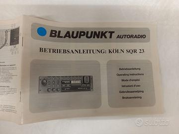 Libretto istruzioni radio Blaupunkt Köln SQR 23