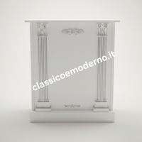 Bancone reception bianco con colonne con spedizion