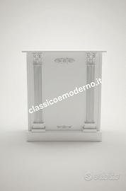 Bancone reception bianco con colonne con spedizion