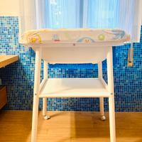 Fasciatoio Pali legno bianco con vaschetta