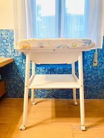 Fasciatoio Pali legno bianco con vaschetta