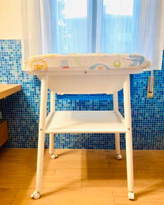 Fasciatoio Pali legno bianco con vaschetta