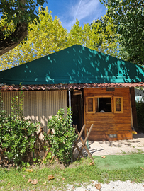 Roulotte con preingresso in legno