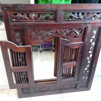 Specchio Finestra Legno Lavorato traforato