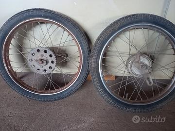 Ruote complete per motorino Garelli anni 70 ,
