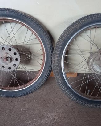 Ruote complete per motorino Garelli anni 70 ,
