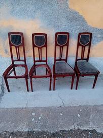4 antiche sedie liberty