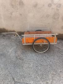 Carretto Rimorchio Bici a Mano - Carriola Legno