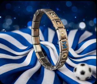 Como 1907  bracciale acciaio calcio