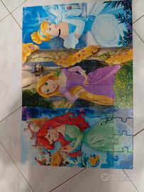 disney puzzle Principesse Ariel, Rapunzel, Ceneren