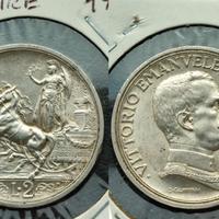 2 lire 1914+ Argento 