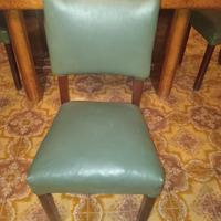 NR. 6 Sedia da Pranzo Vintage Anni '40/'50 - Tessu