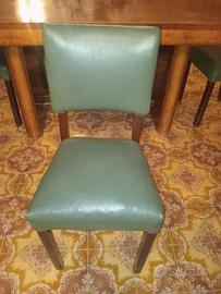 NR. 6 Sedia da Pranzo Vintage Anni '40/'50 - Tessu