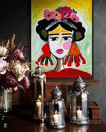 Quadro Frida Kahlo di Narcisa Lungo