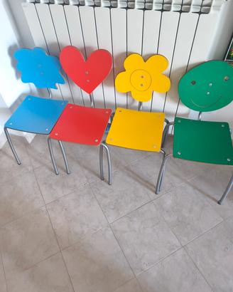 🌟 RARO Set 4 Sedie Design AGATHA RUIZ DE LA PRADA