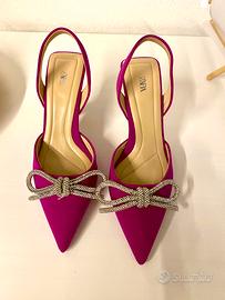 Scarpe Zara con tacco fucsia