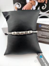 Bracciale Uomo Aragonesi Acciaio 316L Zirconi Neri