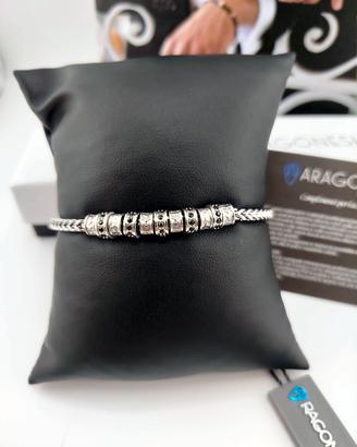 Bracciale Uomo Aragonesi Acciaio 316L Zirconi Neri
