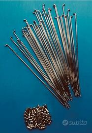 Kit 36 raggi per moto curva 90 gradi + nipples.