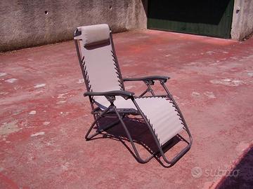 Sedia relax giardino pieghevole