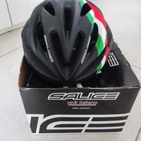 Casco Salice Ghibli nero bandiera Italiana 