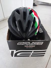 Casco Salice Ghibli nero bandiera Italiana 
