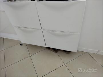 Set 4 scarpiere IKEA TRONES bianche