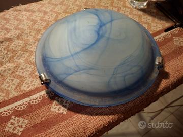 plafoniera piccola A tinte blu e bianco