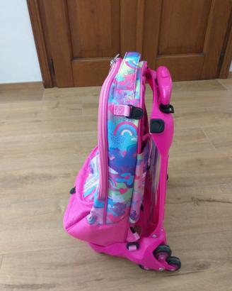 Zaino scuola bambina con carello nuovo