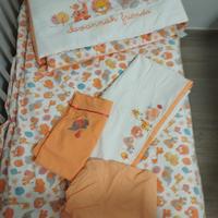 Piumone lenzuola e coprimaterasso lettino bambini