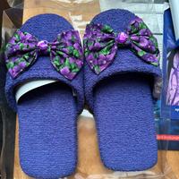 Pantofole viola in spugna cotone 37/39