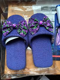 Pantofole viola in spugna cotone 37/39