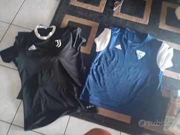 due  t-shirt squadra di calcio 