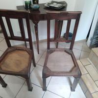 Coppia sedie antiche da restaurare