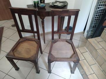 Coppia sedie antiche da restaurare