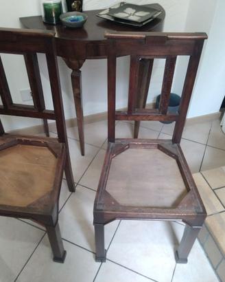Coppia sedie antiche da restaurare
