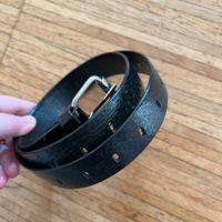 Cintura traforata regolabile nera stole anni 2000