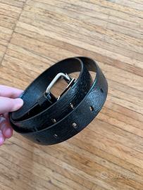 Cintura traforata regolabile nera stole anni 2000