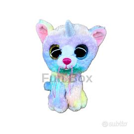 Peluche Gatto Unicorno 15cm – Occhi Grandi Lucidi