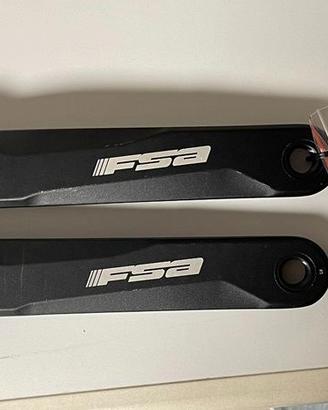 FSA pedivella CK-746 175mm acciaio logo bianco