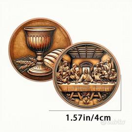 Moneta L’Ultima Cena bronzo 4 cm - decorativa