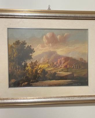 Paesaggio in olio su tavola