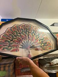Quadro antico con ventaglio