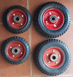 4 Ruote pneumatiche per carrello