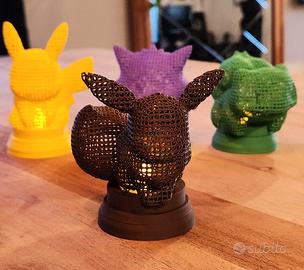 Lampada Pokemon led luce Eevee bulbasaur pikachu