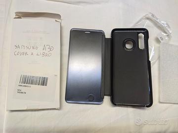 samsung a30 custodia cover a libro nera