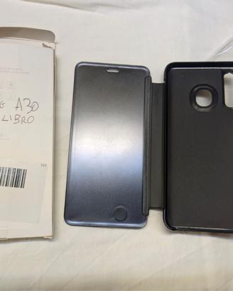 samsung a30 custodia cover a libro nera