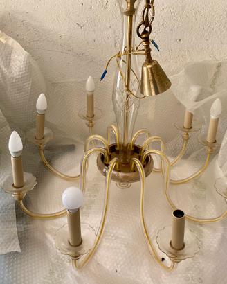 Due lampadari in vetro di Murano no Venini
