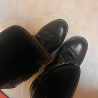 Scarpe donna tg 40 modello stivale nero lucido