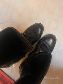 Scarpe donna tg 40 modello stivale nero lucido